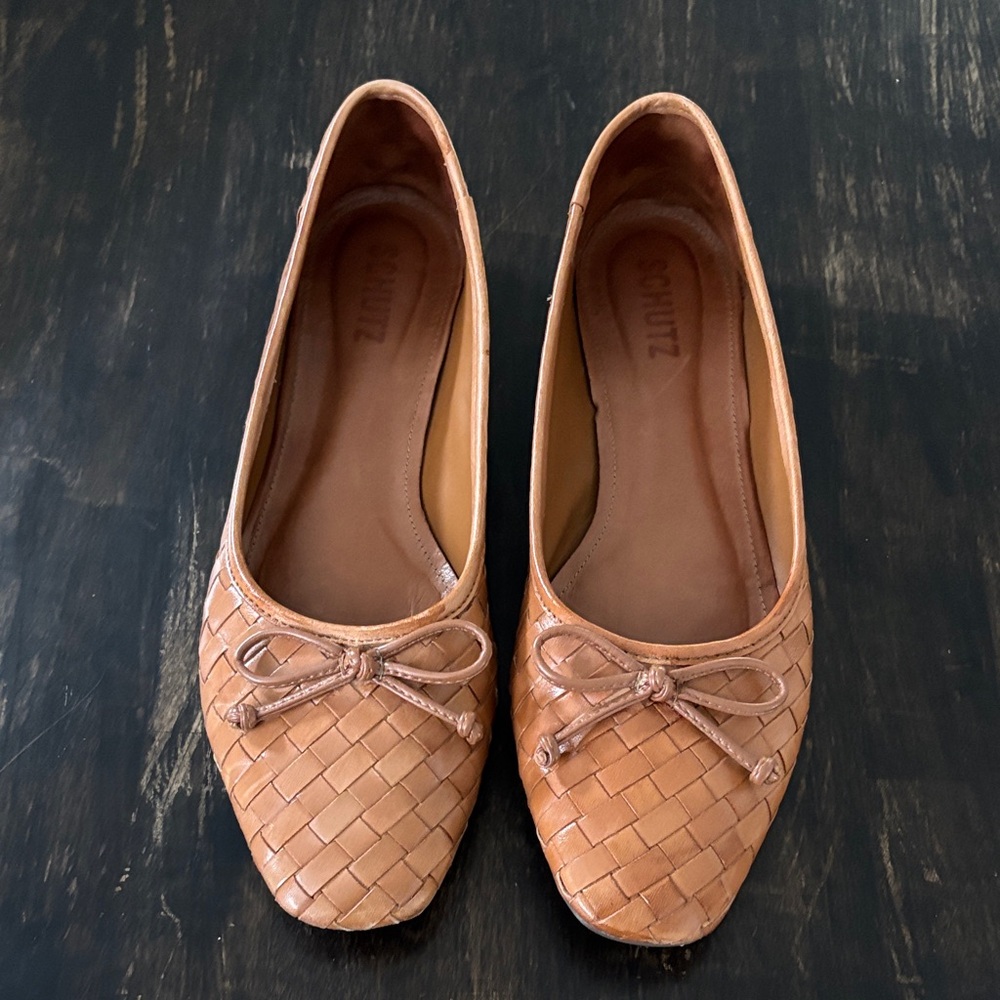 SCHUTZ Arissa Woven Ballet Flat worn once